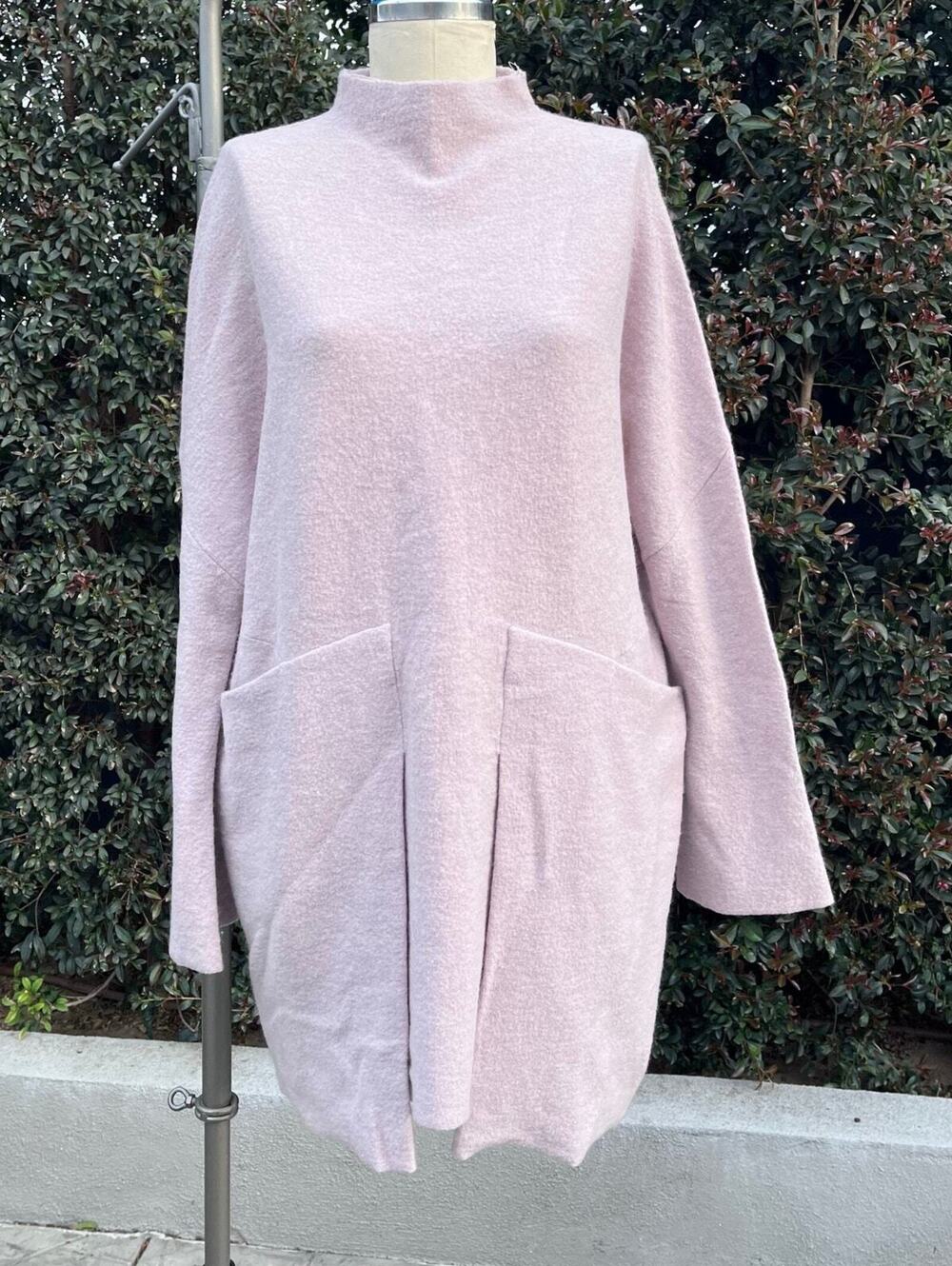 Free People Zoe Swit Wool Lavender Dress/ Top Medium Boho Turtle Neck Oversized